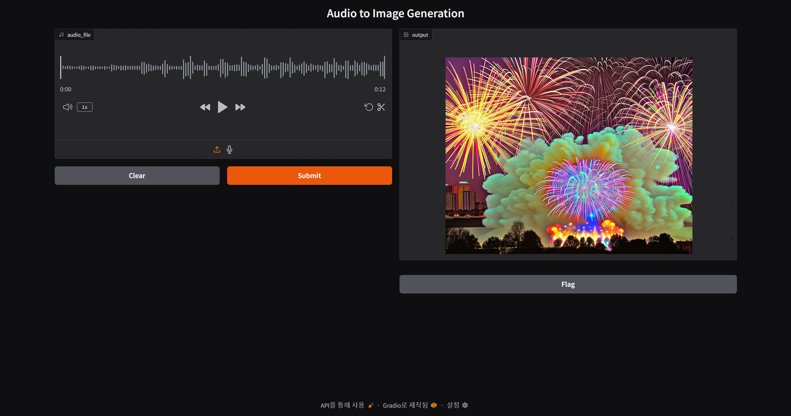 Audio2Image Generated Visualization
